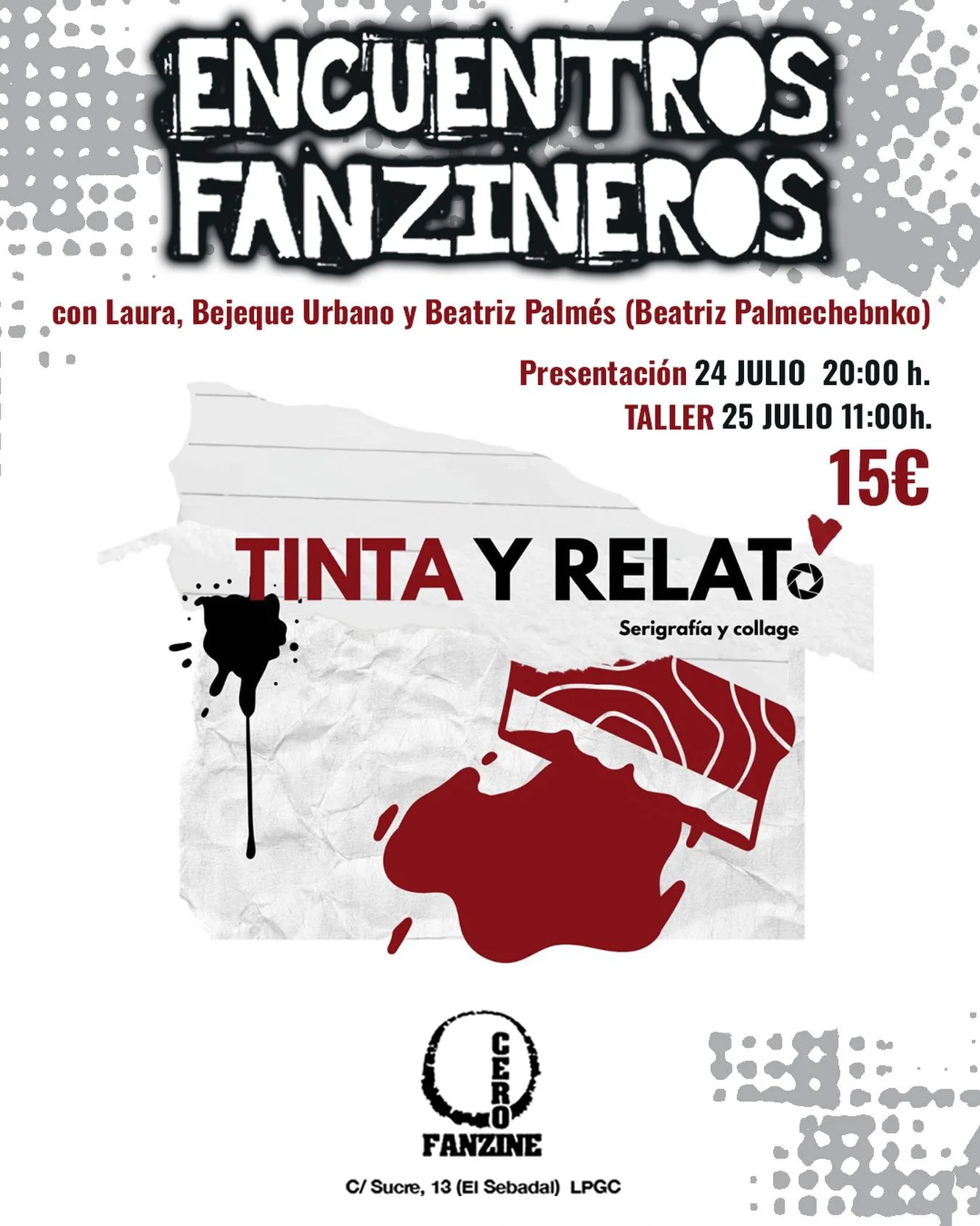Taller Tinta y relato en Cero Fanzine - Eventos Gran Canaria