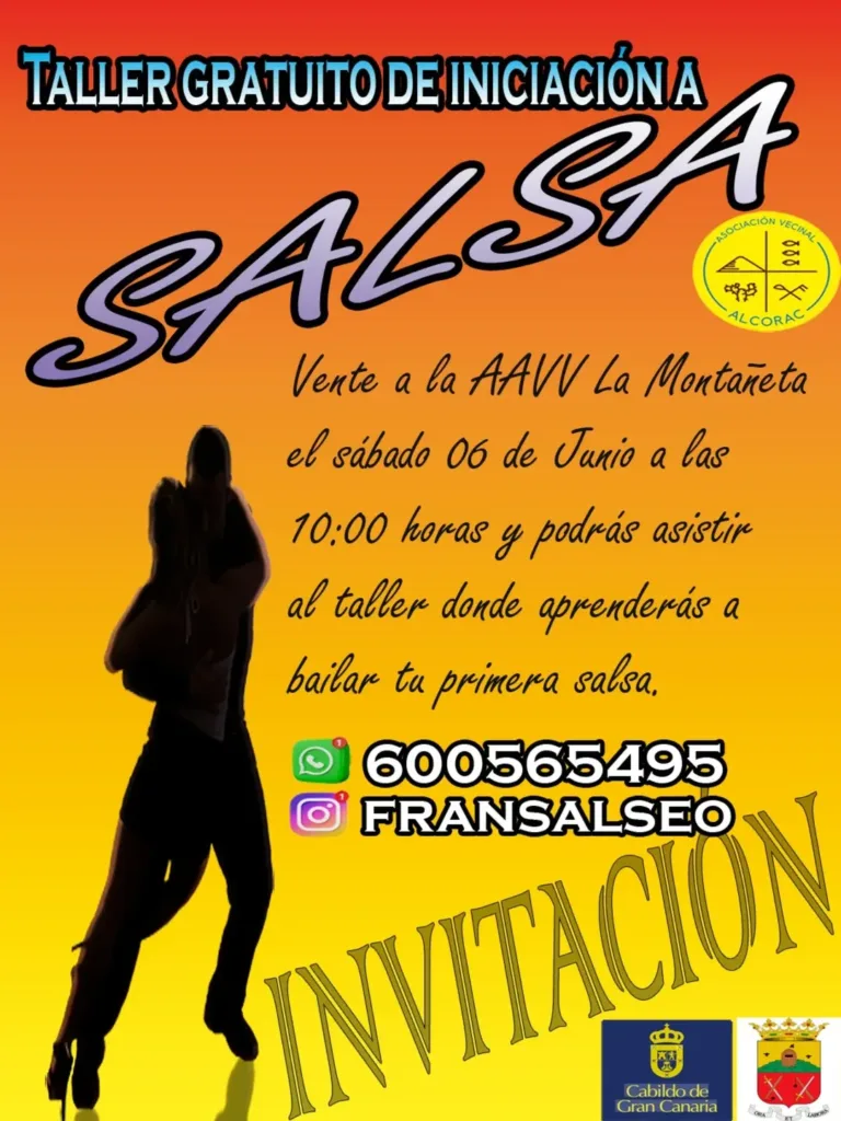 Taller gratuito de iniciación a salsa en Arucas