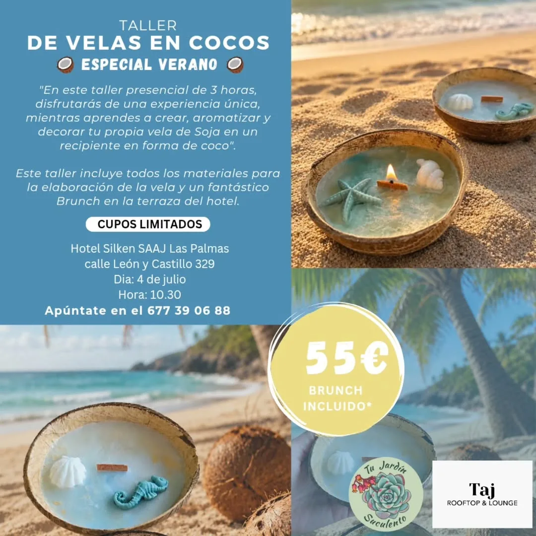 Taller de velas en cocos en Las Palmas - Eventos Gran Canaria