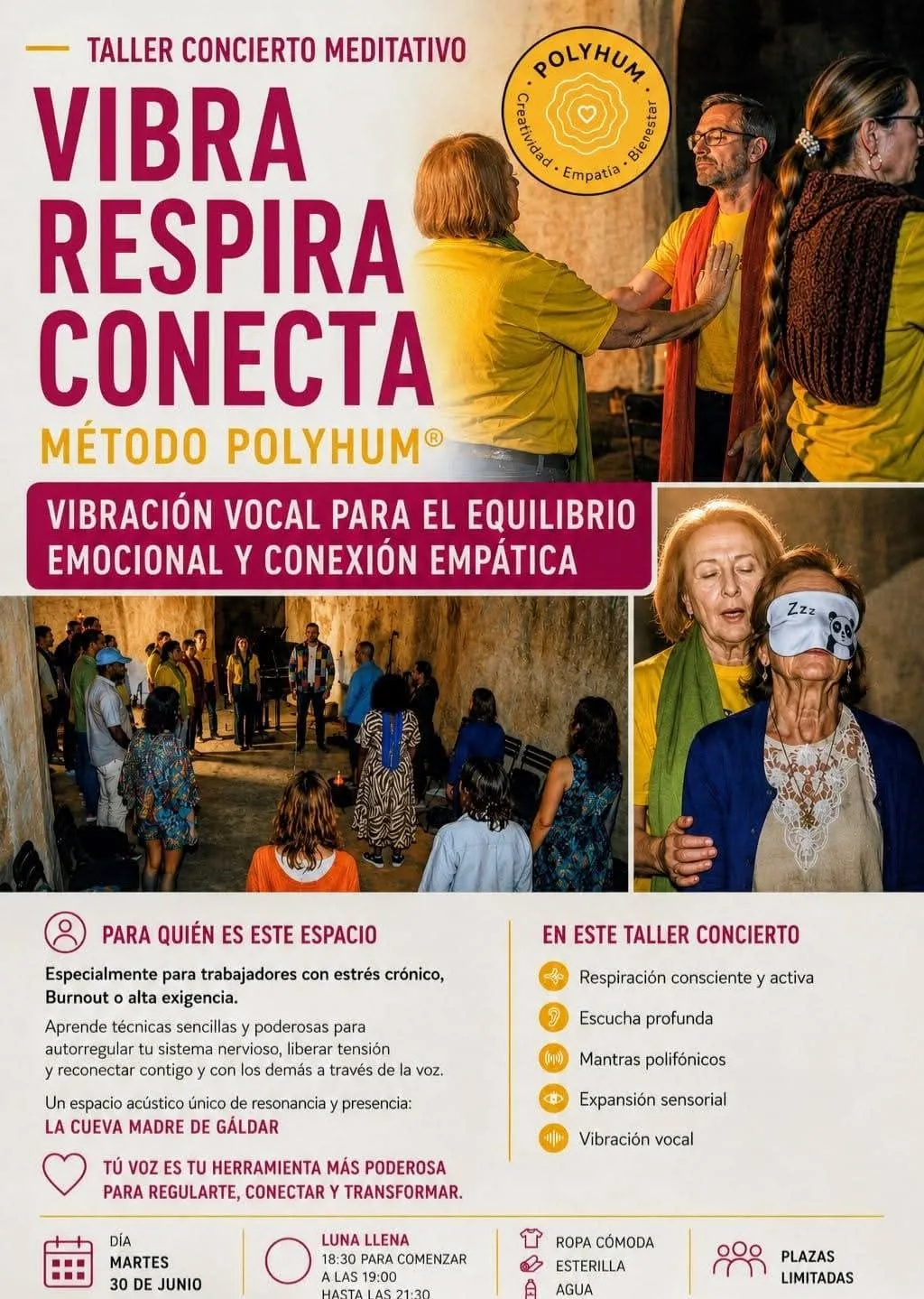 Taller Vibra Respira Conecta en Gáldar - Eventos Gran Canaria