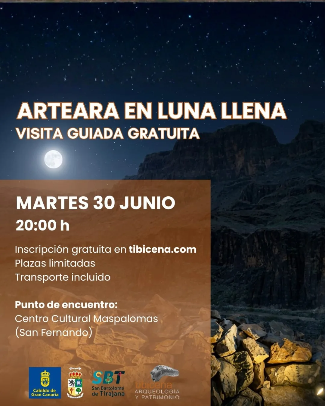 Arteara en Luna Llena: visita guiada gratuita