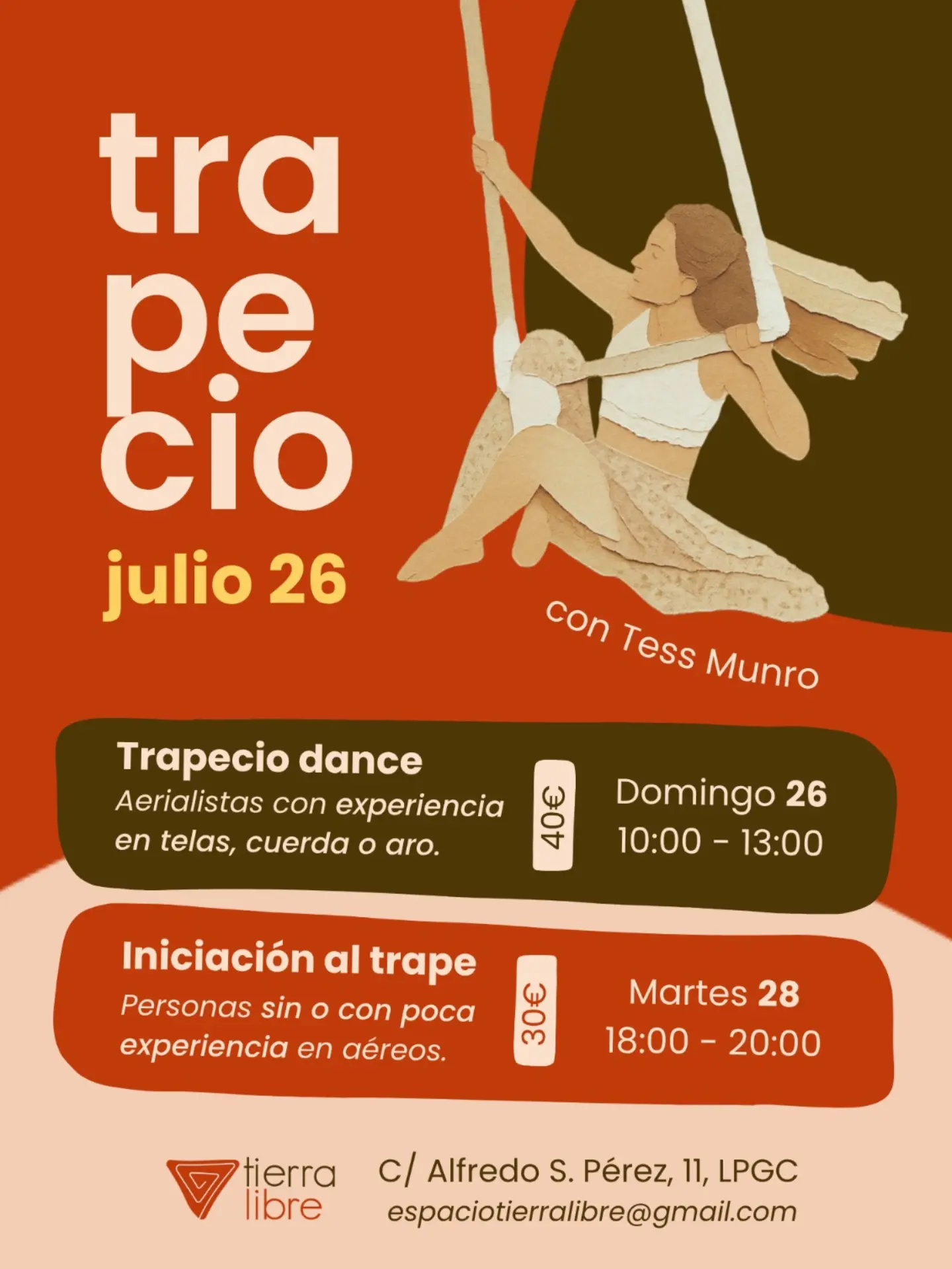 Taller de Trapecio Dance en Espacio Tierra Libre